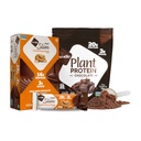 NuGo 슬림 다크 초콜릿 크런치 땅콩 버터, 17g Vegan Protein, 3g Sugar, 12 카운트 및 NuGo Plant Protein Powder, 20g Protein, 3g Sugar, 25 서빙