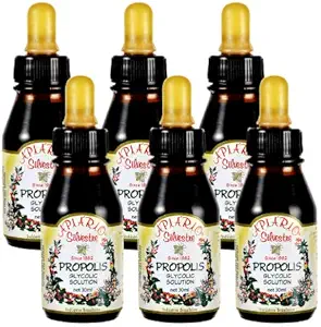 건강한 포도당 수준 & 심혈관 건강을 유지하십시오 - 6개의 병 가치 팩 브라질 녹색 꿀벌 Propolis 액체 글리콜 여분 비 알콜, 왁스 자유로운, 설탕 자유로운 (PG)