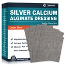 Ag는 칼슘 Alginate 부상 드레싱 패드 3" x 3" (10의 포장), 연약한 높게 흡수성 은 부상 드레싱, 부상 배려를 위한 비 Adhesive 드레싱, 무통 제거 Gauze 패드를 주름을 잡습니다