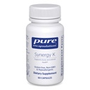 Pure Encapsulations Synergy K - 비타민 K1, K2 & D3 - 뼈, 혈관, 혈관 탄력성 및 칼슘 이용 지원 * - Cholecalciferol 포함 - 글루텐 무료 및 비 GMO - 60 캡슐