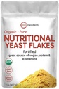 마이크로 성분 유기 Fortified Nutritional Yeast Flakes, 2lb (32oz) | Vegan Protein, B Vitamins, & Beta-Glucans | Keto Friendly, Dairy Free Cheese Substitute, Non-GMO, 글루텐 프리
