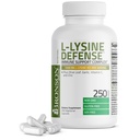 Bronson L-Lysine 방어 면역 지원 Complex 1500 MG L-Lysine 플러스 올리브 리프, 마늘, 비타민 C 및 아연 - 비 GMO, 250 채식 캡슐