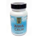 'Awa Calm 캡슐 - Kava 기반 초본 보충 30% Kavalatone, Calamus 뿌리, 열정 꽃, 레몬 Balm & Hops (120 캡슐)