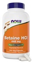 이제 베타인 HCl 648mg 240 Veg 캡슐 (팩 2) - 소화 효소 보충 - 단백질 소화 지원을위한 Pepsin Protease로 향상된