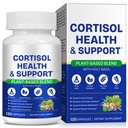Cortisol & Adrenal Support 600mg for Lowering Cortisol, with Ashwagandha, Holy Basil &Rhodiola Rosea, Plant-Based Hormone Balance Supplement, Natural Mental Clarity, Gluten Free, Vegan-4 Month(120Pcs)
