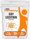 BulkSupplements.com Soy Lecithin 분말 - Lecithin 보충교재, 영양 보충교재, 음식 급료 - 글루텐 무료, 봉사 당 1.2g, 100g (3.5 oz) (1의 포장)