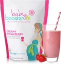 아기 부스터 임신 단백질 분말 비타민 보충교재 Shake - OB/GYN는 Prenatal & Postnatal Lactation 사용을 찬성했습니다 - Vegan DHA와 메틸 Folate를 가진 아침 Sickness 기복 - 크림 딸기, 1 lb