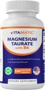 봉사 당 Vitamatic 마그네슘 타우레이트 1500mg - 180 채식 캡슐 (매체 마그네슘의 300 mg) - 최대 흡수를위한 B6 추가 - 근육, 관절 및 심장 건강 * 지원