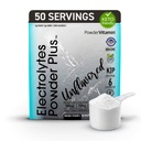 PowderVitamin Electrolytes Powder Plus (50 인분) Unflavored Electrolyte Powder Keto, Sugar Free, Pink Himalayan Salt., 1000mg 칼륨, 150mg 칼슘, 150mg 마그네슘, 스테비아 없음