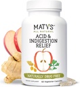 Matys Acid & Indigestion Relief Capsules, Occasional Acid Reflux & Heartburn에 대한 안전한 Antacid 대안, Apple Cider Vinegar, Soy & Gluten 무료 채식 캡슐, 60 카운트, 30 서빙