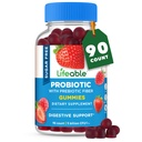 Prebiotics Fiber를 사용한 Lifeable Sugar Free Probiotics – 훌륭한 Tasting Natural flavor Gummy Supplement – Keto Friendly Chewable – Gut Health and Immune Support – 성인, 남자, 여성 - 90 Gummies