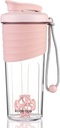 단백질 혼합을 위한 셰이커 병, 24 oz, Whisk 공, 믹서 병, 단백질 병, 휴대용 전 운동 Whey 단백질 음료 셰이커 컵, 분홍색을 가진 Protein 셰이커 병