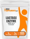 BulkSupplements.com Lactase 효소 (3000 ALU) 분말 - Lactase 효소 보충, 소화 지원 - 글루텐 무료, 서빙 당 1g, 1kg (2.2 lbs) (팩 1)