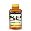 MASON NATURAL 우유 이틀 500 mg - 건강한 간기능, 정화 및 해독, 초본 규정식 보충교재, 60의 캡슐을 지원하십시오