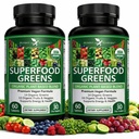 유력한 정원 2 팩 유기 Superfood 녹색, 과일 및 채소 보충은 Alfalfa, Beet 뿌리 & Tart Cherry를 가진 비타민 & 산화 방지제에 있는 부유한 에너지, Immunity & Gut 건강, 120 Ct를 밀어줍니다