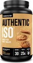 Jacked Factory Authentic ISO Grass Fed Whey Protein Isolate Powder - 낮은 Carb, Non-GMO 근육 건물 단백질 w / 필러, 포스트 운동 회복, 바닐라 Oatmeal 쿠키