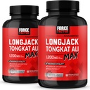 Force Factor Longjack Tongkat Ali Max, 남성용 Tongkat Ali, 남성 체력 및 활력 보충 우수한 흡수, 1200mg, 120 캡슐, 2-Pack에 대 한 키 천연 성분으로 만든
