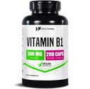 Healthfare Vitamin B1 (Thiamine) 500mg | 200 Vegan Capsules | Extra Strength High Potency Supplement | Energy & Nervous System | Non-GMO, 글루텐 프리 | 미국