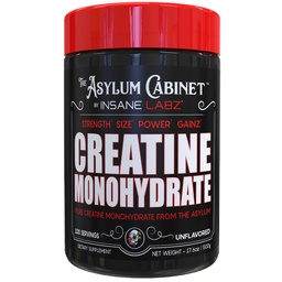 Insane Labz Insane Creatine Monohydrate Powder - Unflavored, Pre Workout, Post Workout, Strength Size Power, 100 Servings