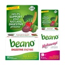 Beano 여분 힘 100ct & beano 딸기 Meltaways 15ct