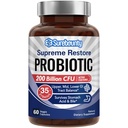남자 & 여자를 위한 프로 바이오 틱, 200 억 CFU 35 Strains, 프리 바이오 틱스 + 소화 효소, Supreme Restore Probiotic 보충교재, Upper, Mid, Lower GI Tract Balance, 60 Veggie 캡슐, 1 달