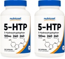 Nutricost 5-HTP 100mg, 240 채식 캡슐 (5-Hydroxytryptophan) - 비 GMO 및 글루텐 무료 (2 병)