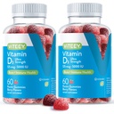 성인 & 청소년을위한 Viteey 비타민 D3 Gummies - 5,000 IU, 125mcg, 매우 힘 - 합동 & 근육 건강, 면역 부스트 - Chewable 비타민 D Gummies - 채식주의, 젤라틴 무료 - 맛있는 베리 맛