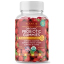 Women, Men & Kids 용 Plant.O 유기 프로 바이오 틱 Gummies [5 억 CFUs USDA 인증] 도움 지원 소화, 출혈, 변비 및 면역 체계, 딸기 풍미, 30 Chewable Probiotics