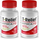 T-Relief Arnica +12 자연적인 구호는 허리 통증 합동 Soreness 근육 Aches & Stiffness, 여자 & 남자를 위한 전체적인 몸 빠른 행동 구호 - 100개의 정제 (2 팩)를 위한 활동적인