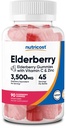 Nutricost Elderberry Gummies - 글루텐 무료, 채식