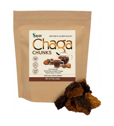 사얀 시베리아 순수 원시 Chaga 버섯 Chunks 블랙 탑 크러시 8 Oz / 223 g - Immune 지원, 초점 및 소화 건강을위한 프리미엄 와일드 - Harvested 산화 차 - Non-GMO