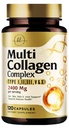 여자를 위한 다 교원질 펩티드 2400mg – 5가지의 유형 (I, II, III, V, X)를 가진 제일 가수분해한 교원질 복합체 - 잔디 페더럴 익스프레스 - 머리, 피부, 못, 뼈 & 합동 지원 아름다움 & 웰빙 – 120의 캡슐