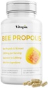 꿀벌 프로 폴리스 추출물 캡슐 1000mg 보충교재 Immune 지원, 활력, 피부 건강 - 유력한 폴리페놀, Flavanoids, 산화 방지제 - 120 조사, 비 GMO, 글루텐 자유로운