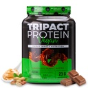 Nutrology TRIPACT Vegan Protein Powder - 유기농 완두, 쌀 및 호박 단백질, BCAA 및 글루타민 식물 기반 식사 보충 근육 회복 및 면역성, 초콜릿 땅콩 버터, 20 서빙