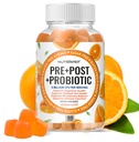 Prebiotic Probiotic & Postbiotic 여성 남성 및 어린이 어린이를위한 Gummies - 높은 효능 5 억 CFU - 설탕 무료 및 글루텐 무료