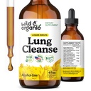 Wild & Organic Lung Cleanse Detox Tincture - Mullein Drops for Lungs - 초본 Mullein Extract Supplement - 채식주의자, 알코올 프리 드롭 - 4 fl oz
