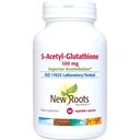 NEW ROOTS HERBAL S-Acetyl-Glutathione, 100mg | 슈페리어 Assimilation | 건강한 노화 및 면역 지원 (60 Veg 모자)