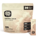 SALTT Electrolytes 분말 맛 음료 혼합 - 코코아 Loco - 30 Hydration Packets - 마그네슘, 칼륨, 나트륨, 추적 미네랄 - Zero Sugar & 글루텐 무료 - 여행 필수