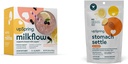 UpSpring Stomach Settle Drops, Honey Flavour, 28 Ct+Milkflow Breastfeeding Supplement Drink Mix with Moringa & Blessed Thistle, No Fenugreek |엘더베리 레몬 맛|16 음료 혼합
