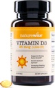 NatureWise 비타민 D3 1000iu (25 mcg) 면역 지원, 건강한 근육 기능 및 뼈 건강을 위한 30 일 공급 - 비 GMO, 글루텐 유기 여분 처녀 올리브 기름, (Mini Softgel), 30 조사에서 해방하십시오
