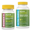 Noor Vitamins Women's Multivitamin와 오메가 물고기 기름 보충교재 뭉치