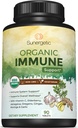 USDA 유기 면역 지원 보충교재 – 비타민 C, Elderberry, Astragalus, Oregano, Ginger, Moringa & Garlic를 가진 유기 면역성 건강 보충교재 – 유기 면역 체계 지원 - 90 면역성 정제