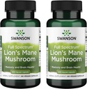Swanson Full Spectrum Lion's Mane Mushroom - Memory, Focus & Clarity* 지원에 대한 두뇌 건강 보충 - May also Aid Immune, Heart & Digestive Health - 글루텐 프리 & 비 GMO - 60 캡슐 (2 팩)
