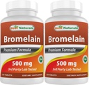 최고의 자연 Bromelain 500mg 120 정제 (120 개)