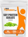 BulkSupplements.com Soy Protein Isolate Powder - Vegan Protein Powder, Unflavored - 순수하고 글루텐 무료, 서빙 당 30g, 250g (8.8 oz) (팩 1)