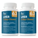 Tobias Liver 21 Day Cleanse, Solarplast, Artichoke Extract, Milk Thistle, Dandelion Extract & Digestive Enzymes, 63 식물성 캡슐, 3 매일 팩