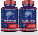 Neuro Plus Brain & Focus Formula - Nootropic Brain Booster Supplement, 지원 뇌 건강, 정신적 Clarity & Focus - 집중 및 정신 에너지 강화 - 120 캡슐 (2)