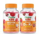 Lifeable Biotin Kids + 비타민 D3 + 비타민 K2 키즈, Gummies 번들 - 훌륭한 타스팅, 비타민 보충, 글루텐 무료, GMO 무료, Chewable Gummy