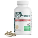 Bronson 철 Bisglycinate 25 mg Stomach, 지원 에너지 & 건강한 빨간 혈액 세포 생산 - 비 규정식 - 비 GMO, 90 채식 캡슐