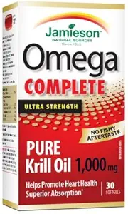 Jamieson Omega CompleteTM 순수한 크릴 1,000 mg, 30 softgels